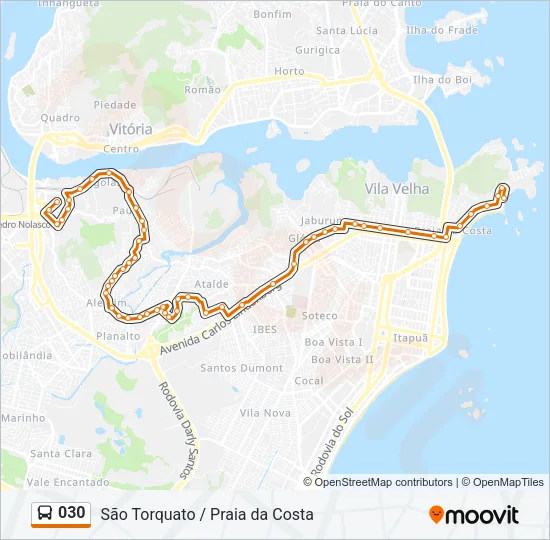 030 Bus Line Map
