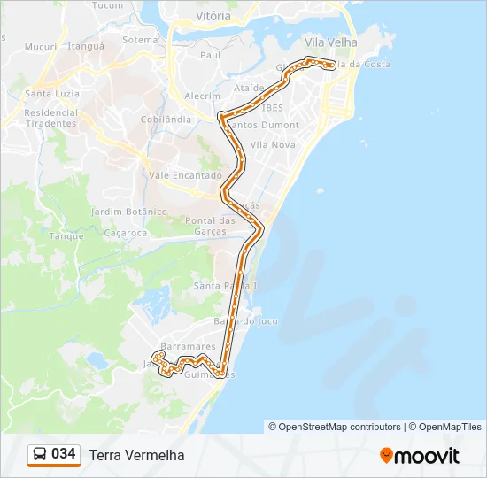 034 Bus Line Map