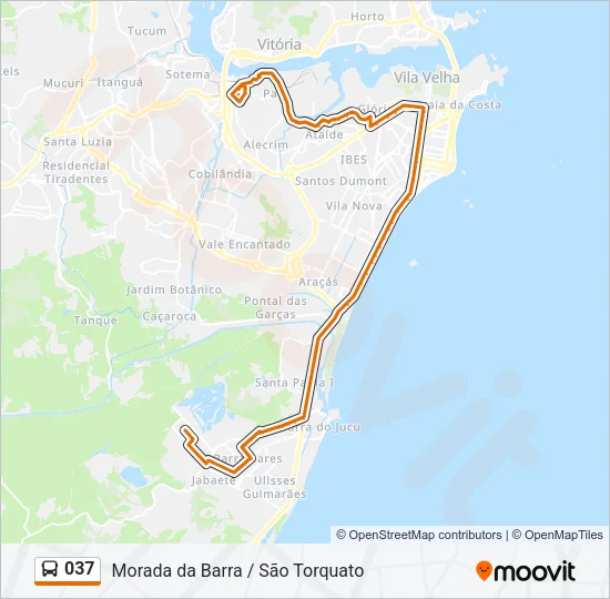 037 Bus Line Map