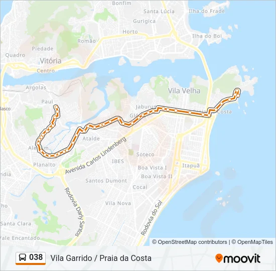 038 Bus Line Map