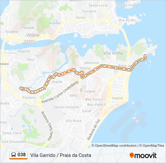 038 Bus Line Map