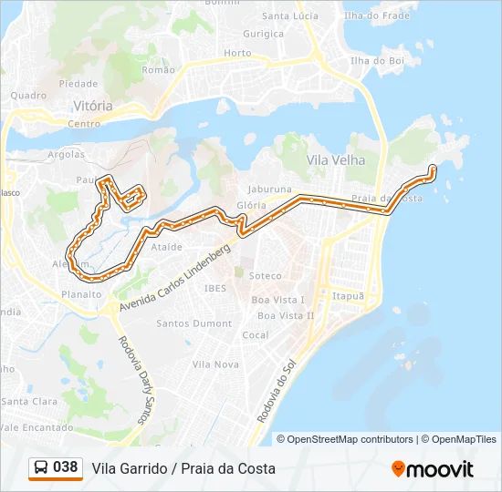 038 Bus Line Map