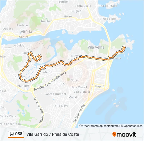 038 Bus Line Map