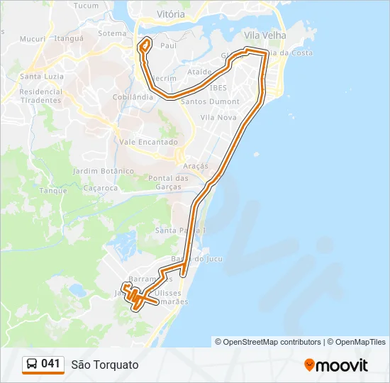 041 Bus Line Map