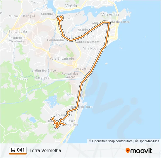 041 Bus Line Map