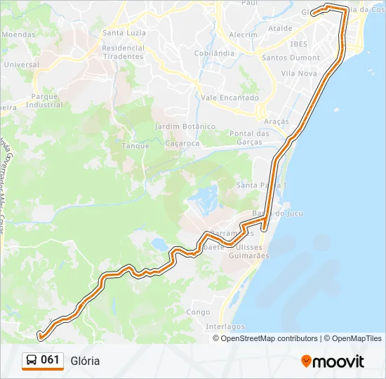 061 Bus Line Map