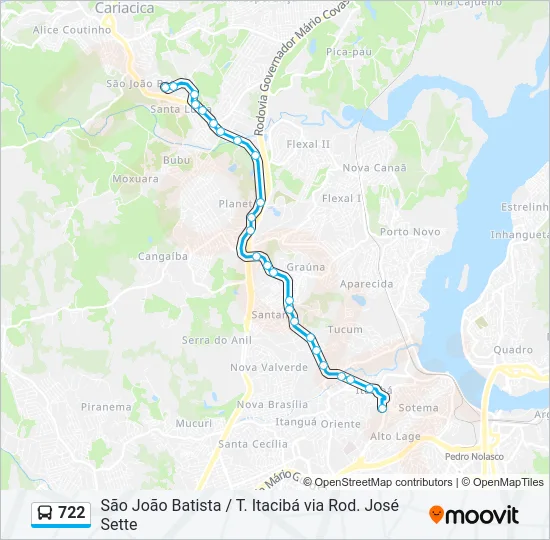 722 Bus Line Map