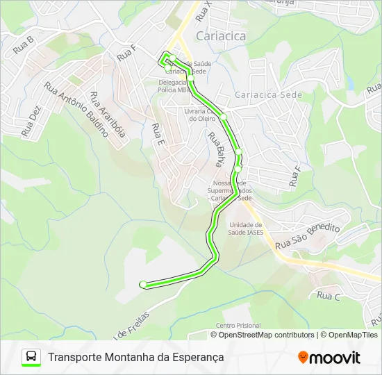 TRANSPORTE MONTANHA DA ESPERANÇA Bus Line Map