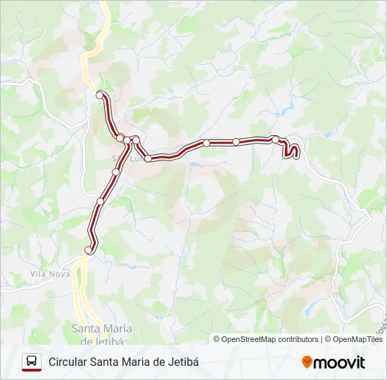 CIRCULAR SANTA MARIA DE JETIBÁ Bus Line Map