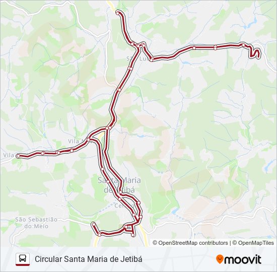 Mapa de CIRCULAR SANTA MARIA DE JETIBÁ de autobús