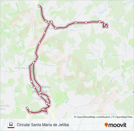 CIRCULAR SANTA MARIA DE JETIBÁ Bus Line Map