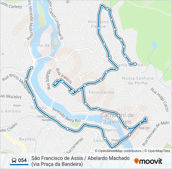 054 Bus Line Map