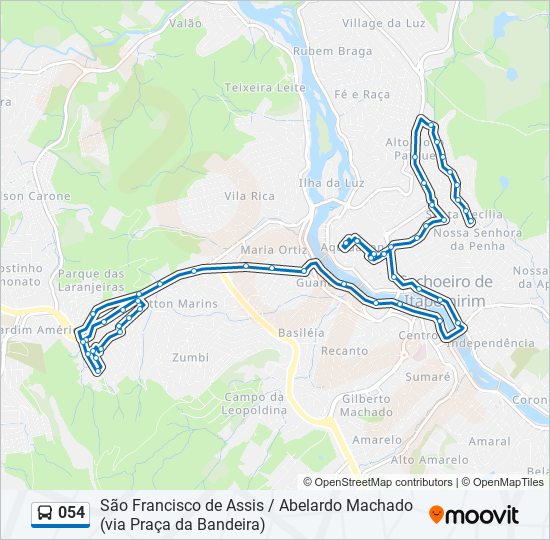 054 bus Line Map