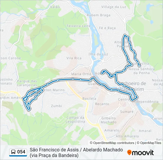 054 Bus Line Map