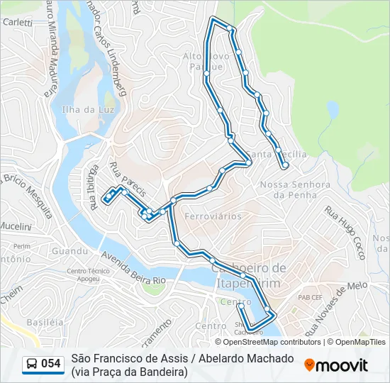 054 Bus Line Map
