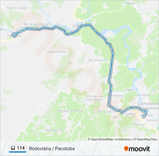 114 Bus Line Map
