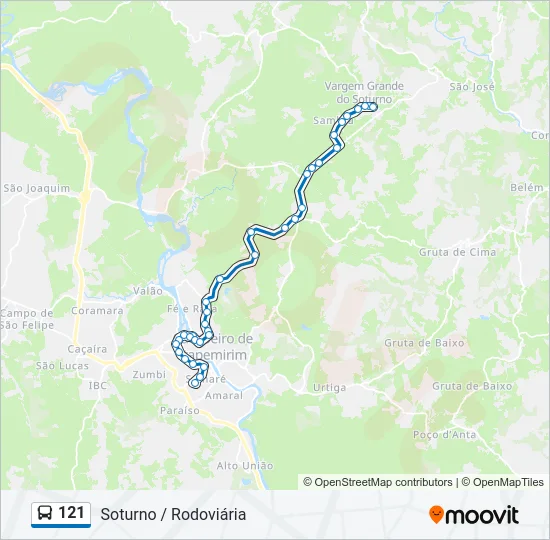 121 Bus Line Map