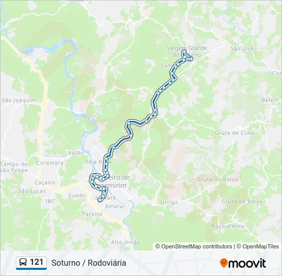 121 Bus Line Map