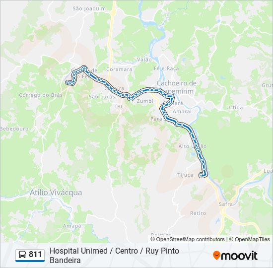 811 bus Line Map