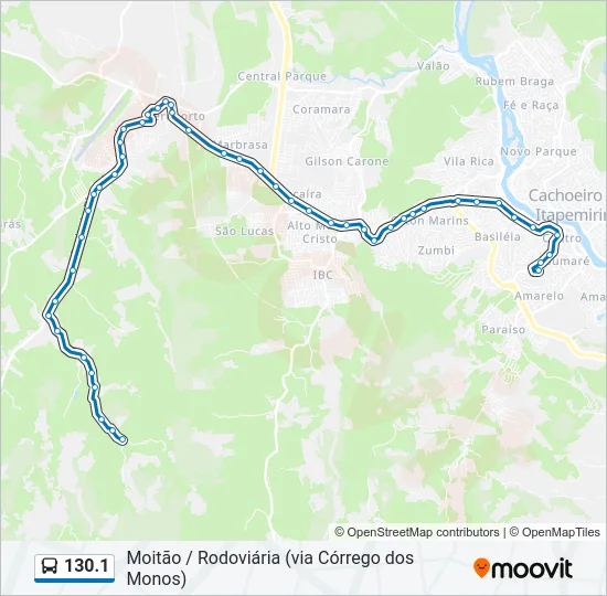 130.1 Bus Line Map