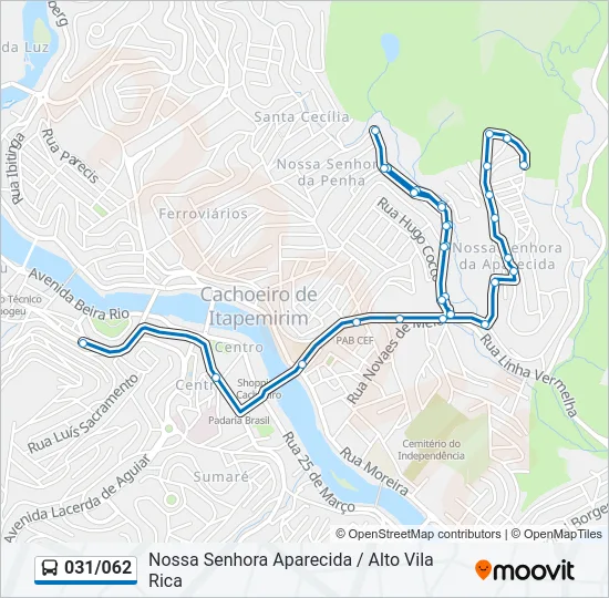 031/062 Bus Line Map