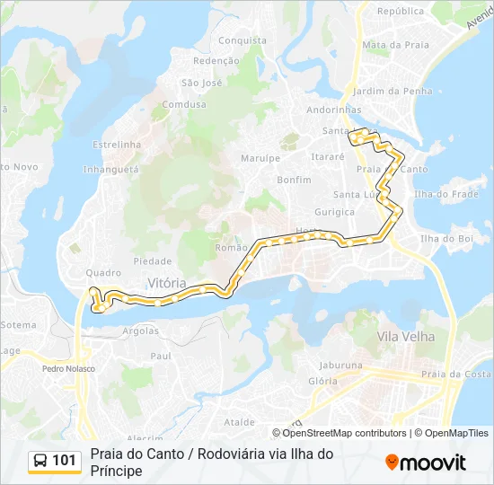 101 Bus Line Map