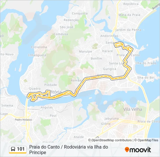 101 Bus Line Map