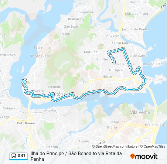031 Bus Line Map