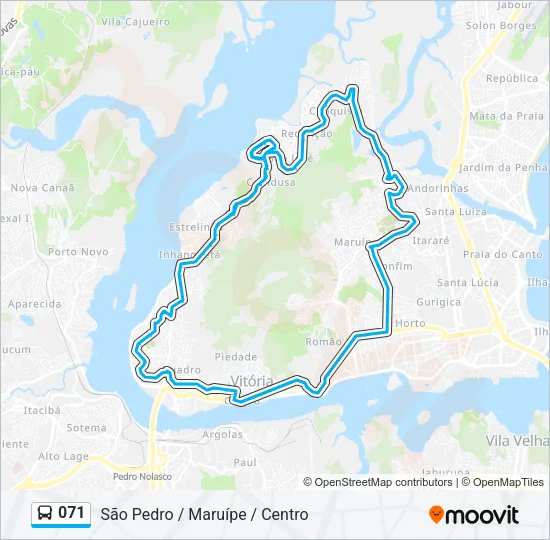 071 Bus Line Map