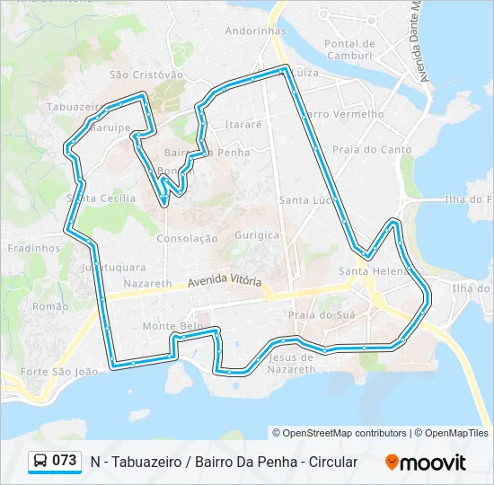 073 Bus Line Map