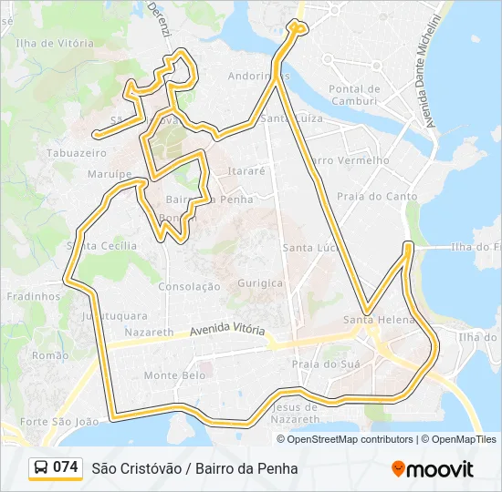 074 Bus Line Map