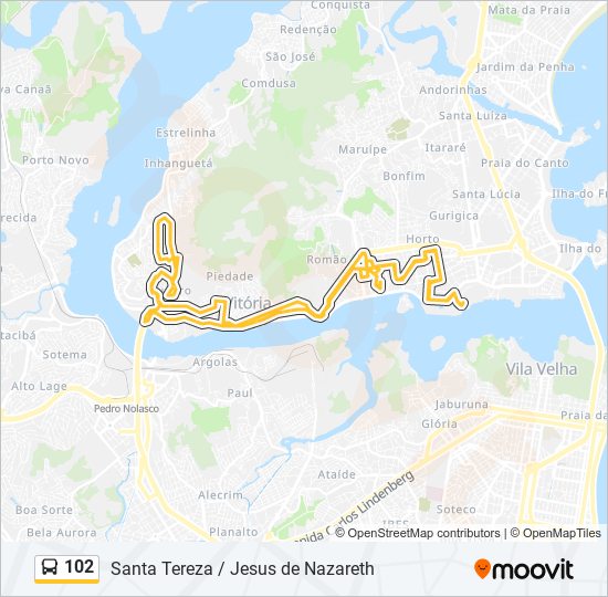 102 bus Line Map