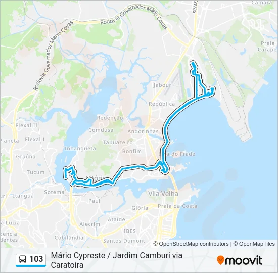 103 Bus Line Map