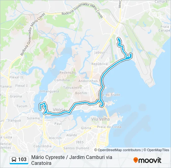 103 Bus Line Map