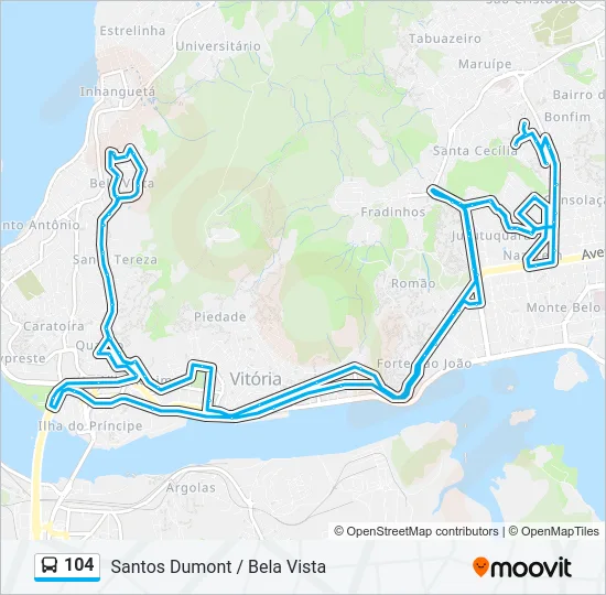 104 Bus Line Map