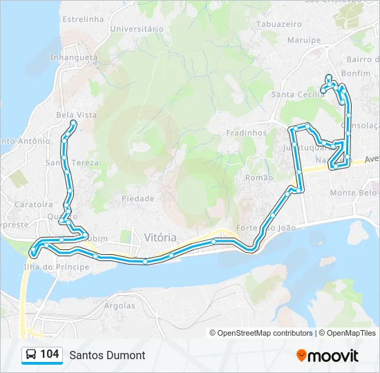 104 Bus Line Map