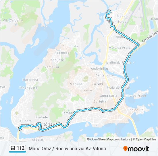 112 bus Line Map