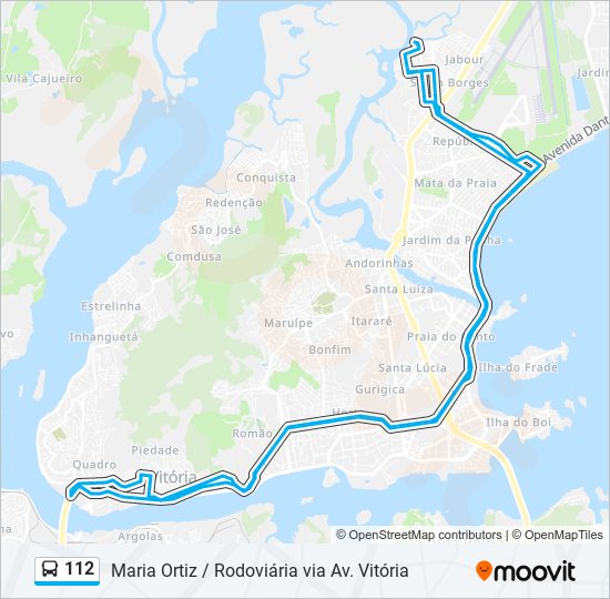 Mapa de 112 de autobús