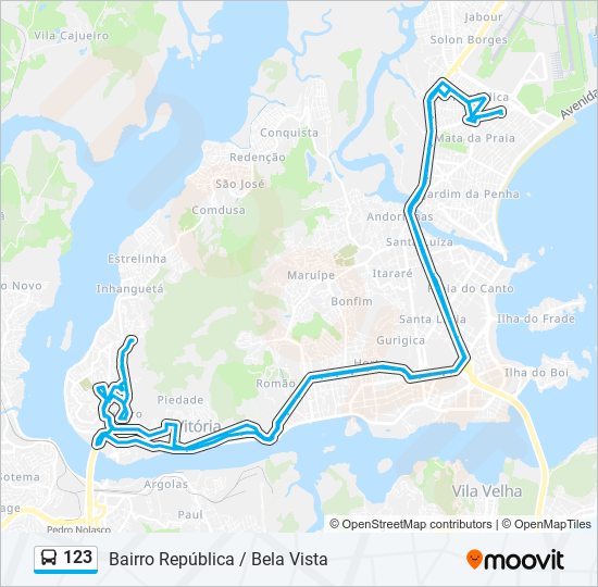 123 bus Line Map