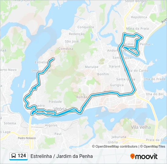 124 Bus Line Map