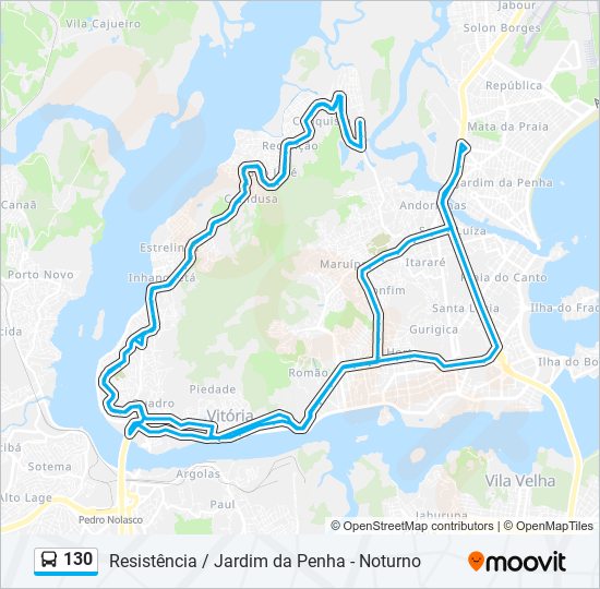 130 bus Line Map