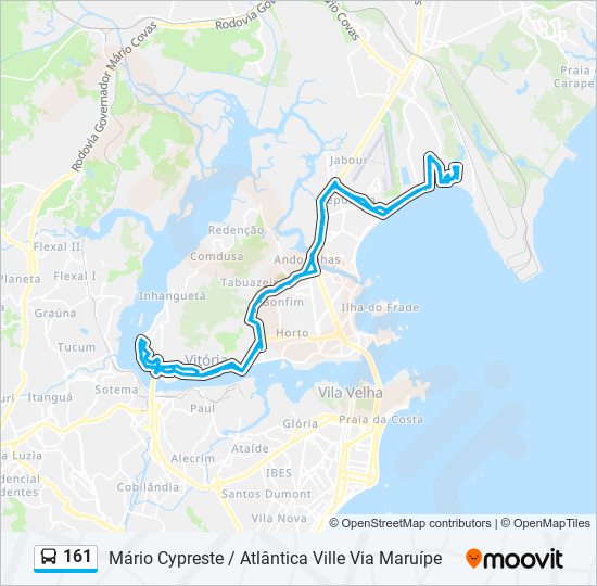 161 bus Line Map