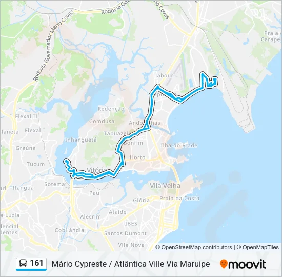 161 Bus Line Map