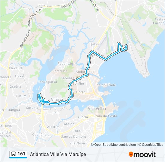 Mapa de 161 de autobús