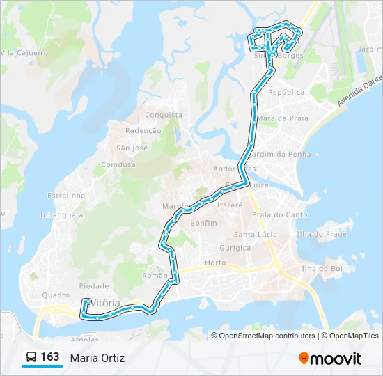 163 Bus Line Map