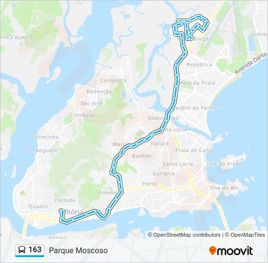 163 Bus Line Map