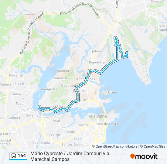 Mapa de 164 de autobús