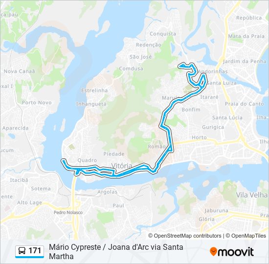 171 bus Line Map