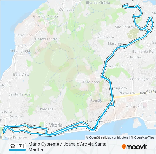 171 Bus Line Map