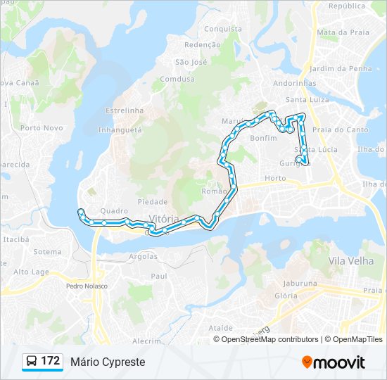 172 bus Line Map